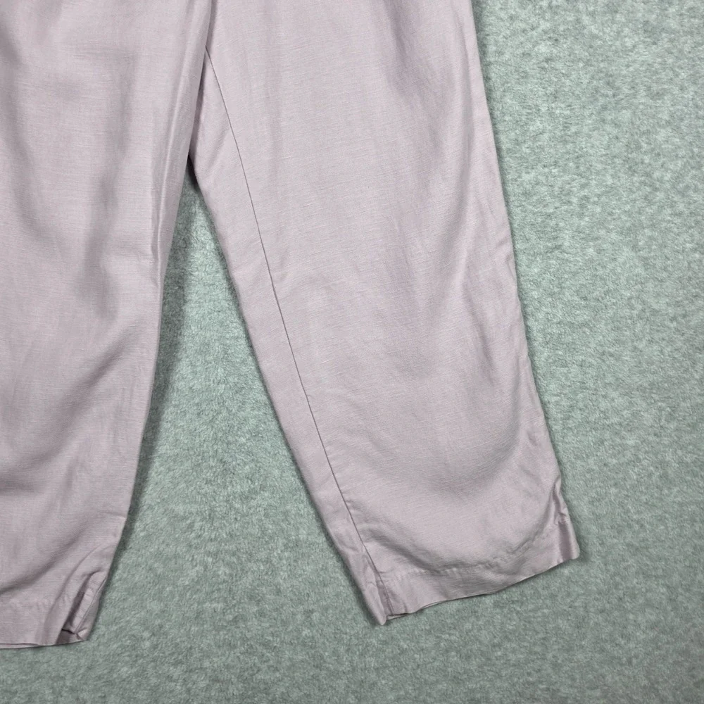 Wilfred Pants Womens Size 4 Lilac The Effortless Pant Cropped Linen Blend Relaxe
